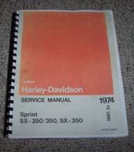 1973 Harley Davidson Sprint SS-250, SS-350 & SX-350 Service Manual