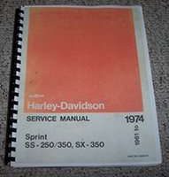 1969 Harley Davidson Sprint SS-250, SS-350 & SX-350 Service Manual
