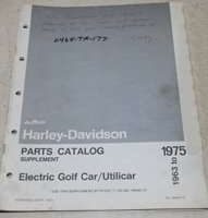 1972 Harley-Davidson Electric Golf Car & Utilicar Parts Catalog Supplement