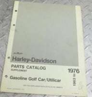1975 Harley-Davidson Gas Golf Car & Utilicar Parts Catalog Supplement