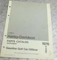 1974 Harley-Davidson Gas Golf Car & Utilicar Parts Catalog Supplement