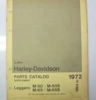 1968 Harley-Davidson M-50, M-50S, M-65 & M-65S Leggaro Parts Catalog Supplement