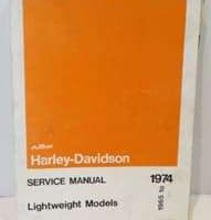1974 Harley-Davidson X-90 Lightweight Models Service Manual