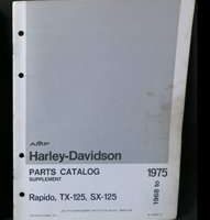 1970 Harley Davidson Rapido Parts Catalog Supplement