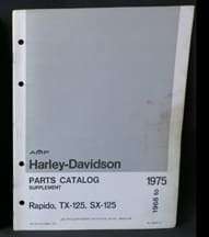 1974 Harley Davidson SX-125 Parts Catalog Supplement