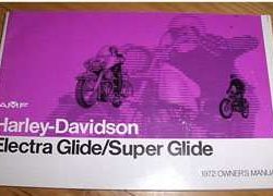 1972 Harley Davidson FL Electra Glide & FX Super Glide Owner's Manual