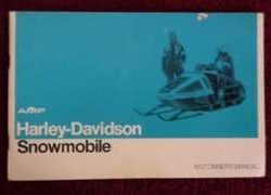 1972 Harley Davidson Snowmobile Owner's Manual