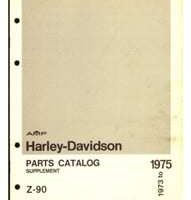1974 Harley Davidson Z-90 Parts Catalog Supplement