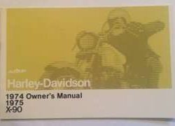 1974 Harley Davidson X-90 Owner's Manual
