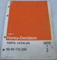 1978 Harley-Davidson SX-175, SX-250, SS-175 & SS-250 Parts Catalog