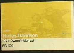 1974 Harley Davidson SR-100 Owner's Manual