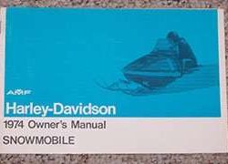 1974 Harley Davidson Snowmobile Owner's Manual