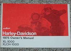 1975 Harley Davidson Sportster XL-1000 & XLCH-1000 Owner's Manual