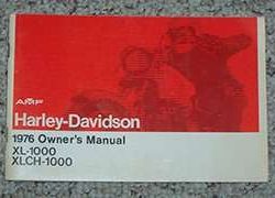 1976 Harley Davidson Sportster XL-1000 & XLCH-1000 Owner's Manual
