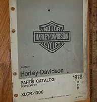 1978 Harley-Davidson XLCR-1000 Model Parts Catalog Supplement
