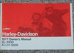 1977 Harley Davidson Sportster XL-1000 & XLCH-1000 Owner's Manual