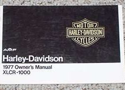 1977 Harley Davidson Sportster XLCR-1000 Owner's Manual
