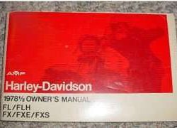1978.5 Harley Davidson FL, FLH, FX, FXE & FXS Owner's Manual