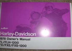 1978 Harley Davidson FL-1200, FLH-1200, FX-1200, FXE-1200 & FXS-1200 Owner's Manual