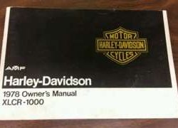 1978 Harley Davidson Sportster XLCR-1000 Owner's Manual