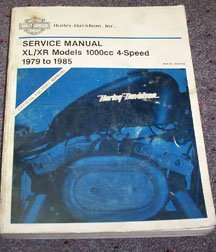 1985 Harley-Davidson XL/XR Sportster Models Motorcycle Shop Service Repair Manual