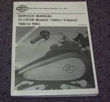 1983 Harley-Davidson FLT/FXR Models Motorcycle Shop Service Repair Manual