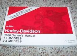 1980 Harley Davidson FL & FX Models Owner Operator User Guide Manual