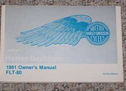 1981 Harley Davidson FLT-80 Owner's Manual