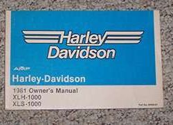 1981 Harley Davidson Sportster XLH-1000 & XLS-1000 Owner's Manual