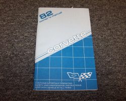 1982 Chevrolet Corvette Owner's Manual