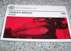 1982 Harley Davidson Electra Glide FL & FX Models Owner's Manual