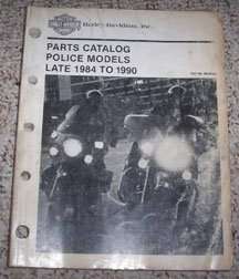 1989 Harley Davidson Police Models Parts Catalog