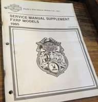 1985 Harley Davidson FXRP Police Models Motorcycle Service Manual Supplement