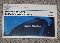1985 Harley Davidson Sportster XL Models 1000cc 4-Speed Owner's Manual