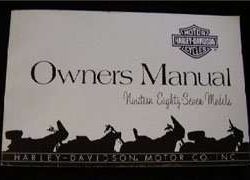 1987 Harley Davidson Touring Models Owner's Manual