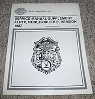 1987 Harley Davidson FLHTP, FXRP & FXRP C.H.P. Version Police Models Motorcycle Service Manual Supplement