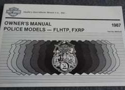 1987 Harley Davidson FLHTP & FXRP Police Models Owner's Manual