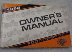 1988 Harley Davidson FXR Models Owner's Manual