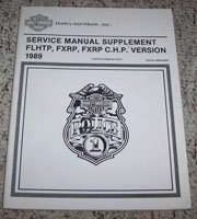 1989 Harley-Davidson FLHTP, FXRP & FXRP C.H.P. Version Police Models Motorcycle Service Manual Supplement