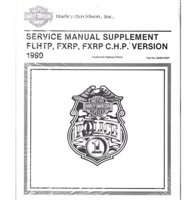 1990 Harley-Davidson FLHTP, FXRP & FXRP C.H.P. Version Police Models Motorcycle Service Manual Supplement