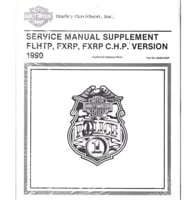 1990 Harley-Davidson FLHTP, FXRP & FXRP C.H.P. Version Police Models Motorcycle Service Manual Supplement