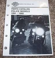 1991 Harley Davidson Police Models Parts Catalog