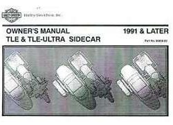 1992 Harley Davidson TLE & TLE-Ultra Sidecar Models Owner's Manual