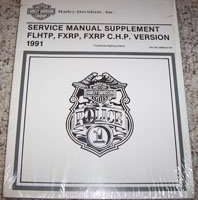 1991 Harley Davidson FLHTP, FXRP & FXRP C.H.P. Version Police Models Service Manual Supplement