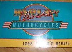 1992 Harley Davidson Touring Models Owner's Manual