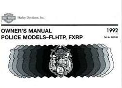 1992 Harley Davidson FLHTP & FXRP Police Models Owner's Manual