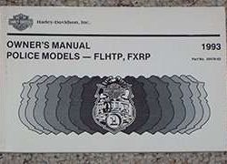1993 Harley Davidson FLHTP & FXRP Police Models Owner's Manual