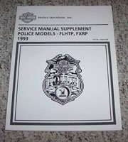 1993 Harley Davidson FLHTP & FXRP Police Models Motorcycle Service Manual Supplement