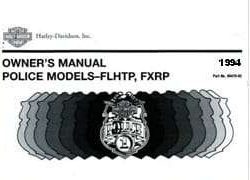 1994 Harley Davidson FLHTP & FXRP Police Models Owner's Manual