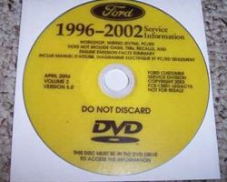 2002 Ford Focus Shop Service Repair Manual DVD